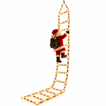 Giant Christmas Santa Ladder Lights – Magical LED Tree Decoration